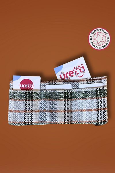 Uretti - Saime 7243 Χειροποίητη Γυναικεία / Ανδρική Κάρτα - Πορτοφόλι - Πράσινο