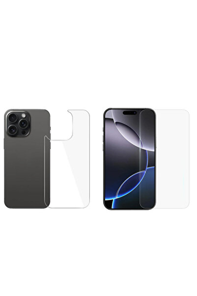Microcase Iphone 16 Pro Max Ön Arka Set Tempered Glass Cam Koruma - AL3271