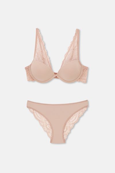 Eros Puder Ersk1140 Rosmarin Spitze Detail bedeckt Bralet Tk.
