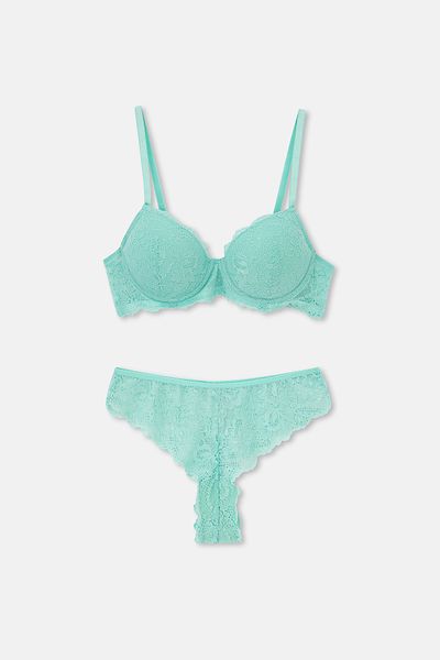 Eros Ersk1110 Grüner Spitzen-BH mit leerem Körbchen – Begonvile Tk