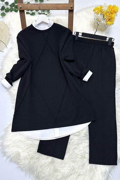 MODAQU Grassy Crepe Double Set - Černá