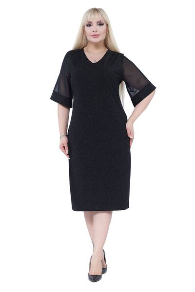 modayız Işıltılı Şık Büyük Beden Elbise 5D-2302