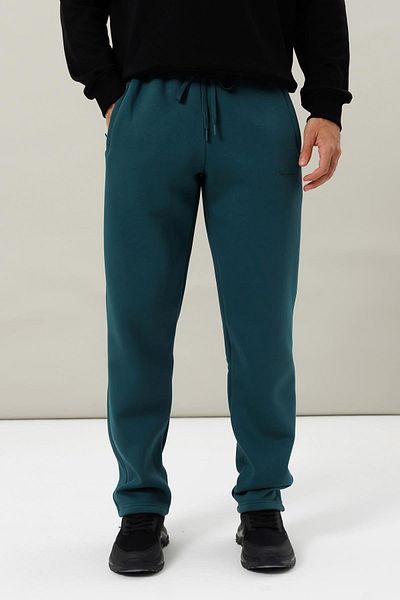 Escetic Green Comfortable Fit 3 Thread Fleece Inside Winter Thick Men's Sweatpants B1590