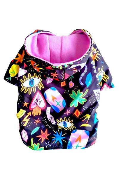 PATİBÖR Magic Hooded Fleece Inside Dog Raincoat Narrow Fit