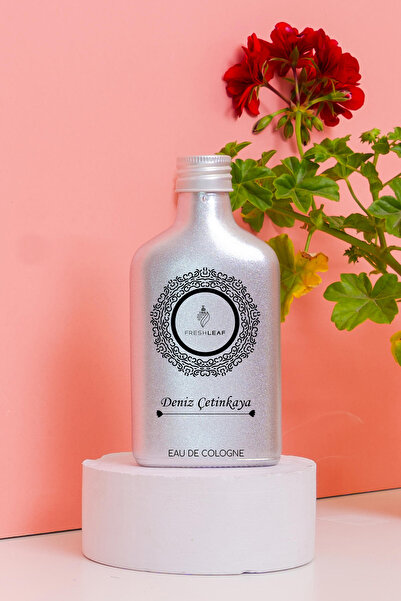 FRESHLEAF Kişiye Özel 200ml Gümüş Renkli Cam Şişe Limon Kolonyası
