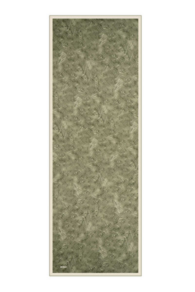 Bursa İpek Μεταξωτό σάλι με μοτίβο χακί