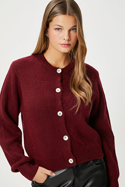 Ritnice Жіночий м'який трикотажний кардиган Demi Basic бордового кольору