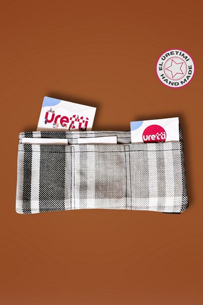 Uretti - Saime 7243 Χειροποίητο Υφασμάτινο Γυναικείο - Ανδρικό Πορτοφόλι / Θήκη Κάρτας