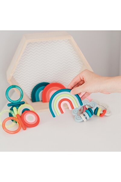 Suavinex Rainbow silicone teething ring, multicolor, Suavinex