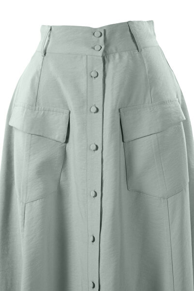 Pilea Modal Mint Bell Skirt with Pockets