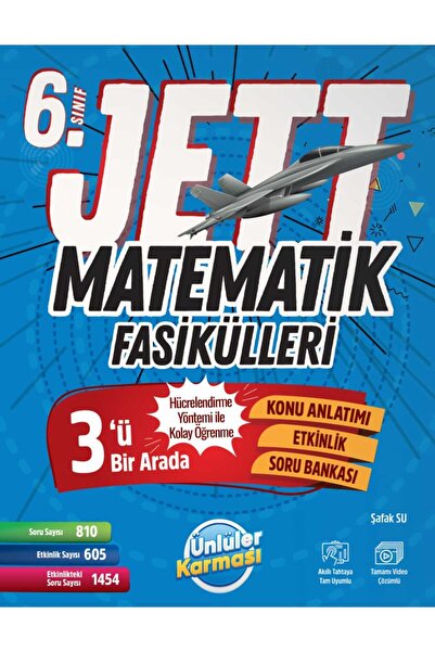 Ünlüler Karması Yayınları 2025/2026 Basım 6.sınıf Jett Matematik Fasikülleri Güncel Müfredat