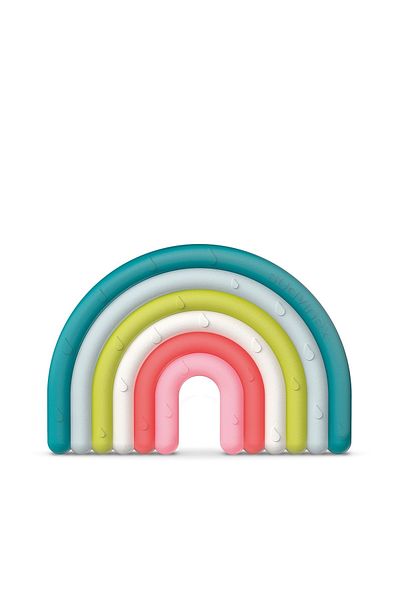 Suavinex Inel de denti?ie din silicon Curcubeu, multicolor, Suavinex