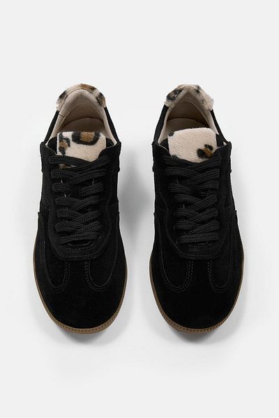 NILUFARR Mina Black Suede Genuine Leather Women's Sneakers