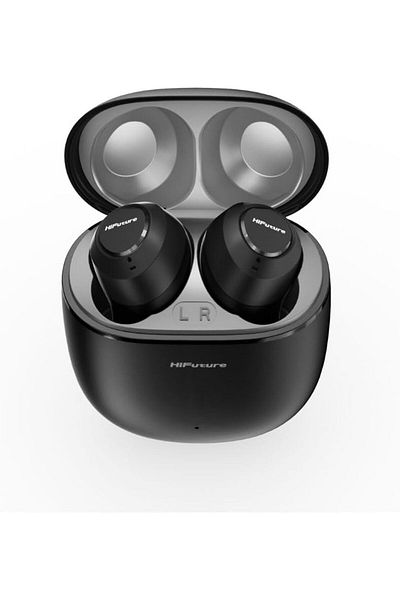 HiFuture OlymBuds3 Wireless Earbuds, Up to 25Hrs Playtime, Waterproof, AI Voice Assistant, Black