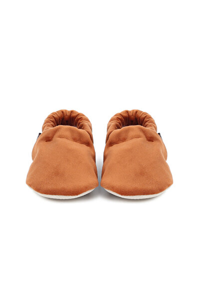 Caluu Baby Karamel Kadife Bebek Patik
