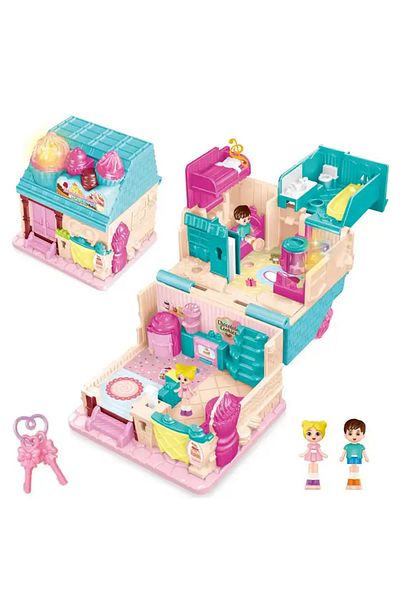 NillyToys مجموعة ألعاب مخبز قابلة للطي من سلسلة Home مع إكسسوارات موسيقية مضاءة