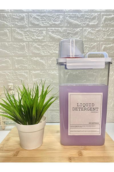 MODA OZY Δοχείο υγρού απορρυπαντικού 2300ml με καπάκι μέτρησης Ακρυλικό σετ οργάνωσης μπάνιου