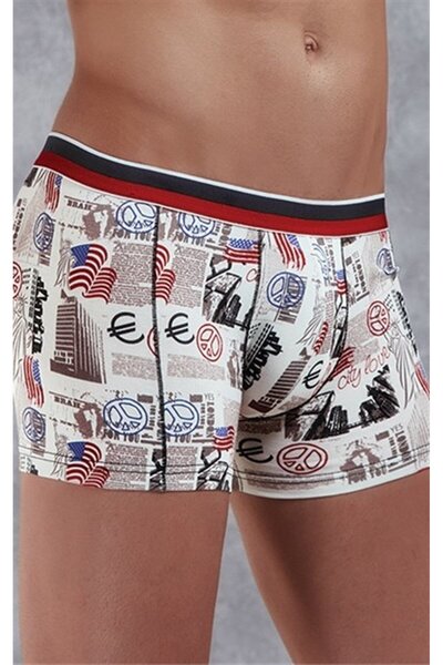 Doreanse Ανδρική τσάντα Boxer Modal - Πολύχρωμη εκτύπωση, Κανονικό πόδι 1890