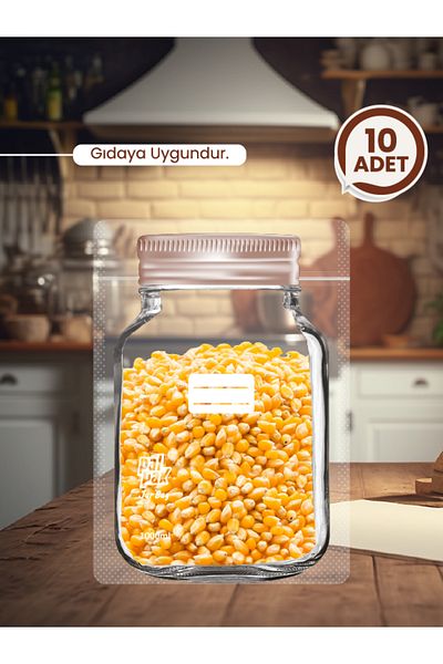 PALPAK Large Size Copper Metal Lid Jar Look Storage Bag 17X27 cm -10 Pieces-1000 ml