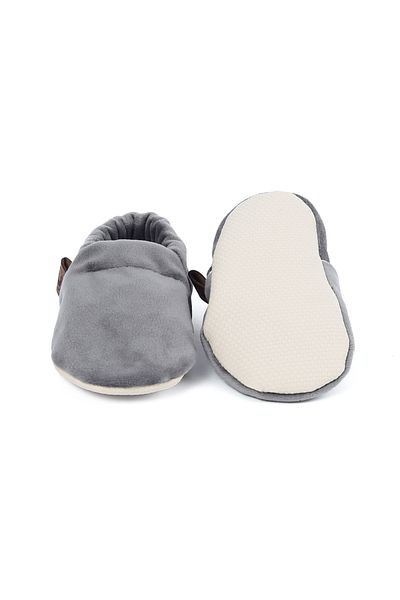 Caluu Baby Velvet Anthracite Baby Booties