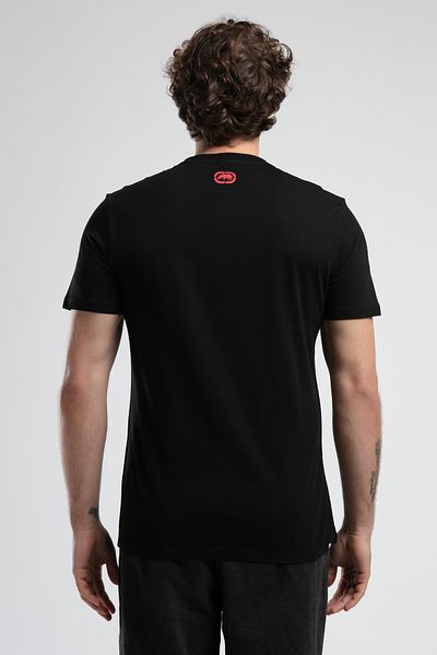 ECKO UNLTD Ανδρικό μπλουζάκι MARC Black_K Crew Neck με στάμπα Standard Fit