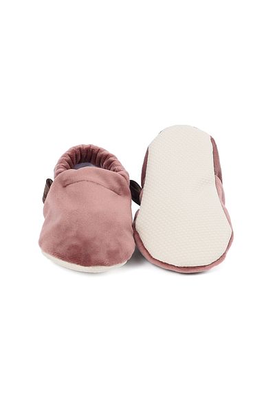 Caluu Baby Dusty Rose Velvet Baby Booties