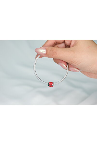 CYB STUDİO Flower Patterned Stainless Steel Charm