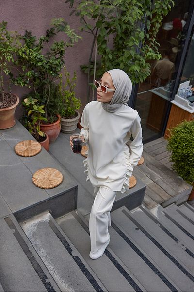 Touché Privé Frilly Crepe Tunic