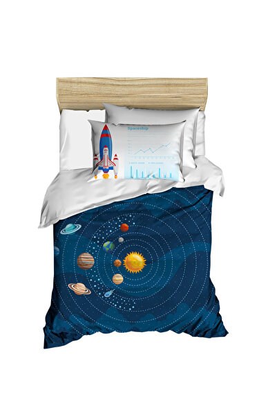 Fabeteks Planets 3D Digital Single Duvet Cover Set