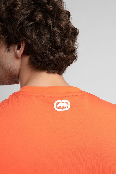 ECKO UNLTD Marc Orange Crew Neck Printed Standard Fit Men's Tshirt