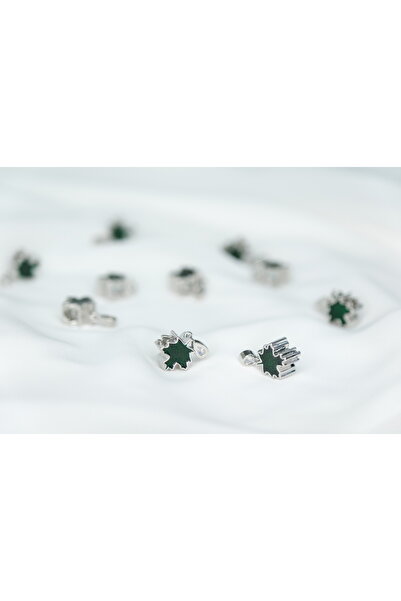 CYB STUDİO Green Leaf Figured Stainless Steel Charm