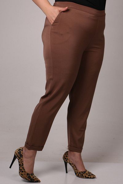 Eslina 39002 Model Mink Double Leg Large Size Trousers