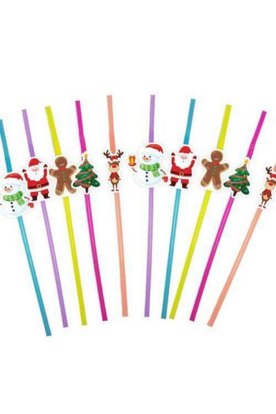 Parti Dükkanım New Year's Themed Artistic Straws (10 Pieces)