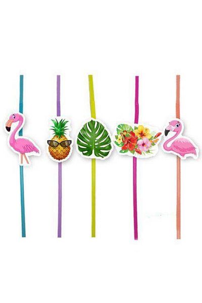 Parti Dükkanım Flamingo Artistic Pipette (10 Pieces)