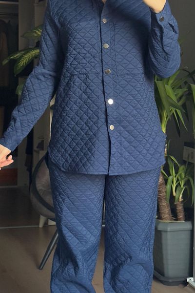 Qenz Καπιτονέ Σετ Hijab - Navy Blue