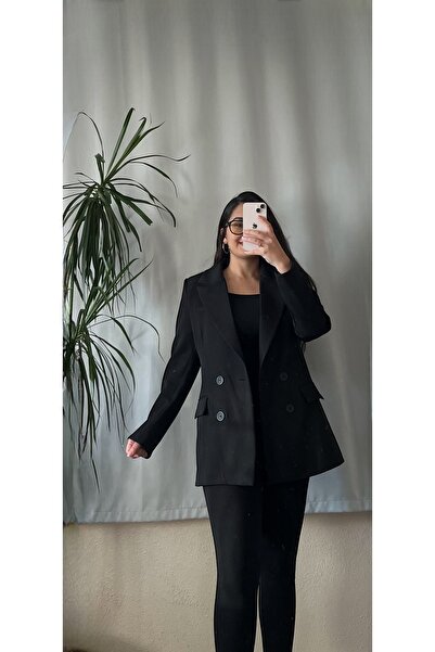 Cream&Rouge Siyah Blazer Ceket