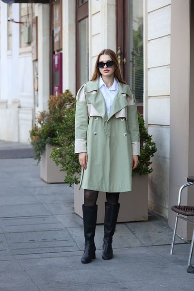 Nesil Trench Coat with Lining and Garnish Belt