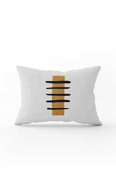 Cango Home Modern Orange Brown Digital Printed Pillow - Cgh707-3550 Double Sash