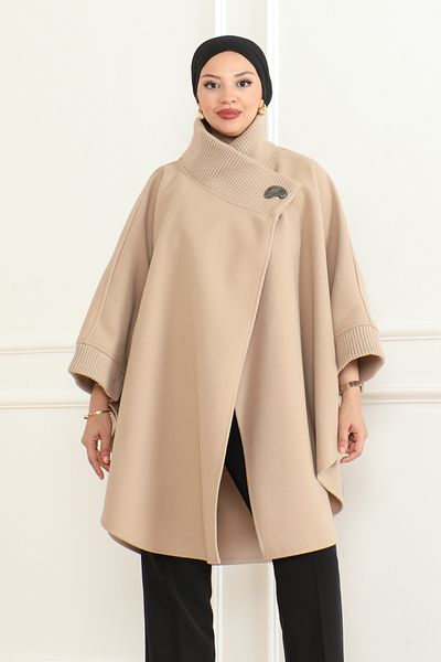 KADEEM Beige Collared Knitwear Panco