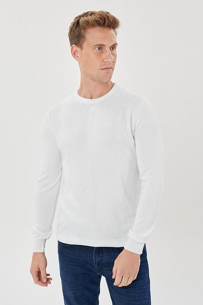 Tony Montana Πλεκτό πουλόβερ με μοτίβο αλυσίδας Regular Fit - T-1292