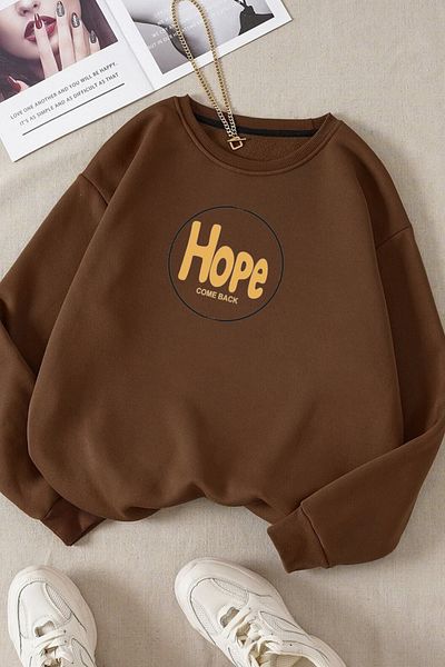 Moda Glo Βαμβακερό φούτερ με στάμπα Unisex Hashtag