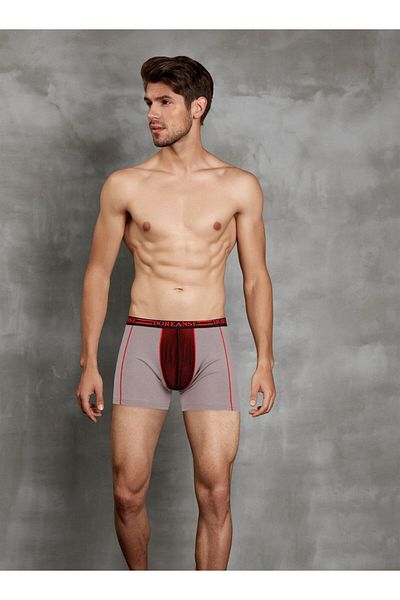 Doreanse Men's Brand Waist Banded Red Detailed Boxer 1752