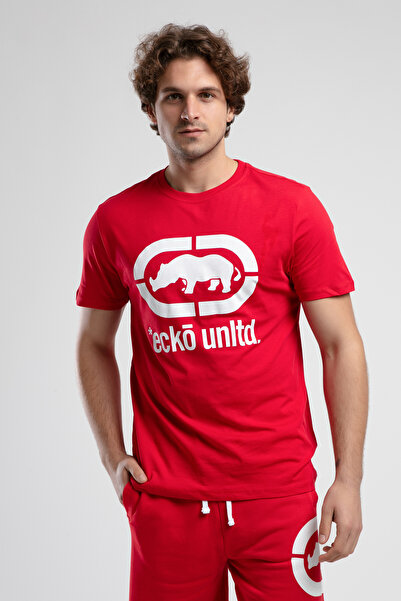 ECKO UNLTD Marc Red Crew Neck Printed Standard Fit Men's Tshirt