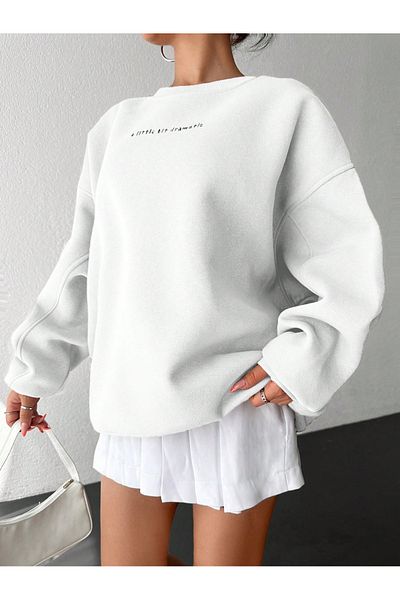 only moon Women's Clothing, 3 Threads Oversize Sweatshirt