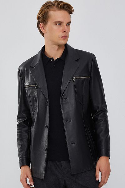 Derimod Bernard Men's Leather Jacket - 23wge64951m Model