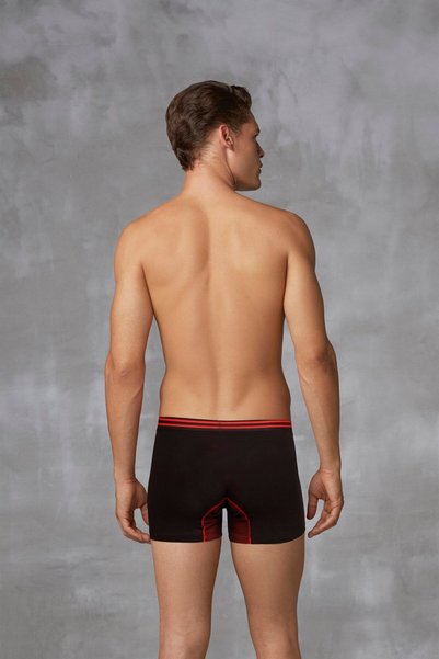 Doreanse Erkek Marka Bel Bantlı Kırmızı Detaylı Boxer 1752