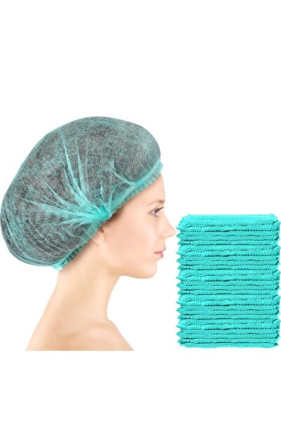 DK HEALTH Cerrahi Bone 100'Lü Saç Bonesi 52cm Yeşil Bone Tek Kullanımlık