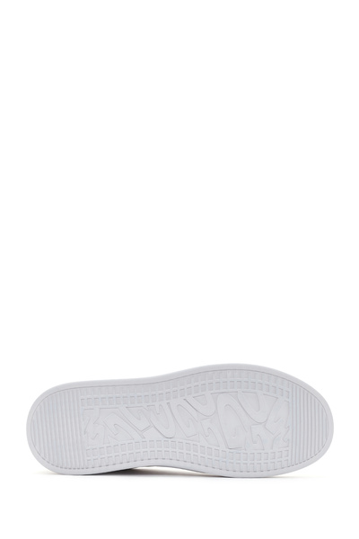 Derimod Alberto Guardiani New Era Ανδρικό λευκό δερμάτινο αθλητικό παπούτσια - Χοντρή σόλα G03m100017