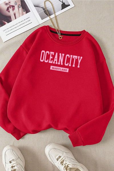 Moda Glo Hanorac din bumbac cu decolteu rotund cu imprimeu unisex