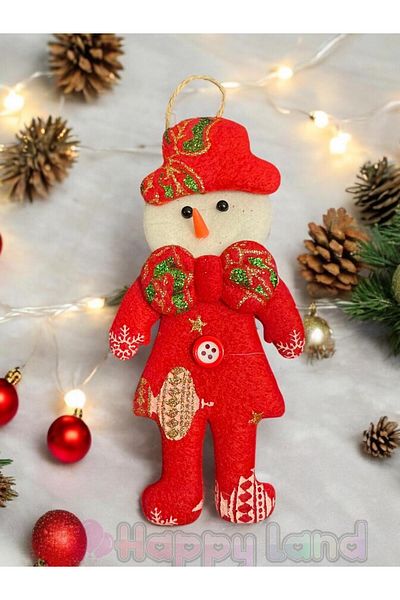 Happyland Christmas Tree Ornament Snowman Plush Model Hangings Ornament 17cm Christmas Decor